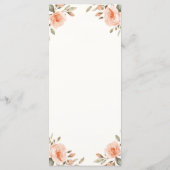 Elegantes personalisiertes Hochzeitsprogramm Vorla Programm (Rückseite)