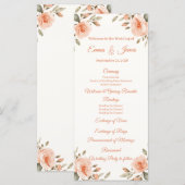 Elegantes personalisiertes Hochzeitsprogramm Vorla Programm (Vorne/Hinten)