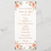 Elegantes personalisiertes Hochzeitsprogramm Vorla Programm (Vorderseite)