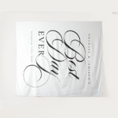 Elegantes Personalisiertes Hochzeitssymbol "Bester Wandteppich (Vorderseite (Horizontal))