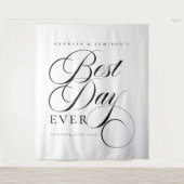 Elegantes Personalisiertes Hochzeitssymbol "Bester Wandteppich (Vorderseite)