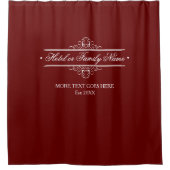 Elegantes Personalisiertes Hotel oder Familienrahm Duschvorhang (Vorderseite)