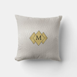 Elegantes Personalisiertes Imitat Weißes Leder Kissen