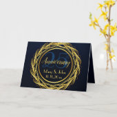 Elegantes Personalisiertes Jubiläum Karte (Gelbe Blume)