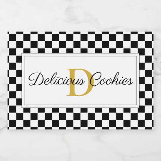 Elegantes Personalisiertes Lebensmitteletikett mit (Einzelnes Label)