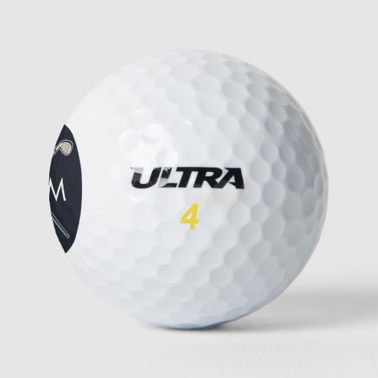 Elegantes, personalisiertes Mongram-Design des Gol Golfball (Logo)