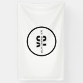Elegantes Personalisiertes Monogram-Branding Banner (Vertikal)