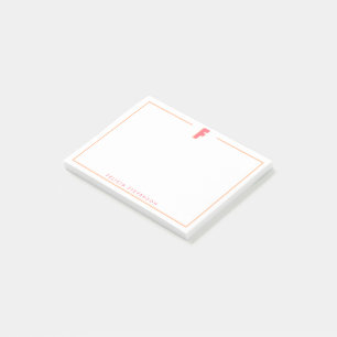 Elegantes personalisiertes Monogramm 3D Buchstabe Post-it Klebezettel