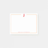Elegantes personalisiertes Monogramm 3D-Buchstabe Post-it Klebezettel (Vorderseite)
