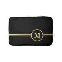Elegantes, Personalisiertes Monogramm auf schwarz