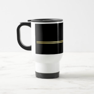 Elegantes, Personalisiertes Monogramm auf schwarz Reisebecher