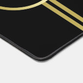 Elegantes, Personalisiertes Monogramm auf schwarz Schreibtischunterlage (Ecke)