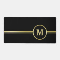 Elegantes, Personalisiertes Monogramm auf schwarz