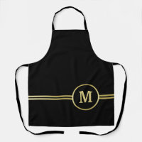 Elegantes, Personalisiertes Monogramm auf schwarz