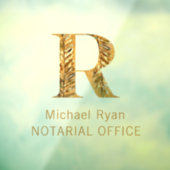 Elegantes Personalisiertes Monogramm aus Weiß und Fensteraufkleber (Blatt 3)