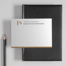 Elegantes Personalisiertes Monogramm aus Weiß und