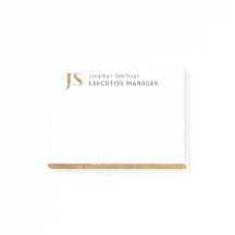 Elegantes Personalisiertes Monogramm aus Weiß und