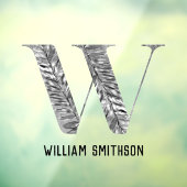 Elegantes Personalisiertes Monogramm aus weißem Si Fensteraufkleber (Blatt 3)