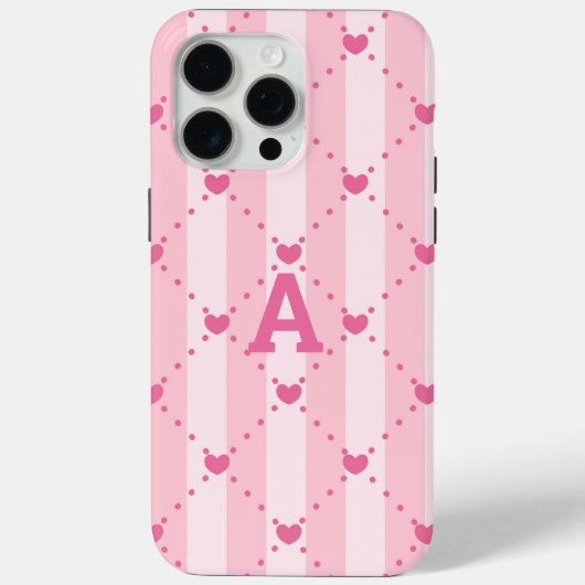 Elegantes personalisiertes Monogramm Case-Mate iPhone Hülle (Rückseite)