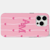 Elegantes personalisiertes Monogramm Case-Mate iPhone Hülle (Rückseite (Horizontal))