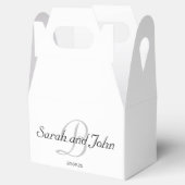 Elegantes Personalisiertes Monogramm-Gastgeschenk  Geschenkschachtel (Geöffnet)