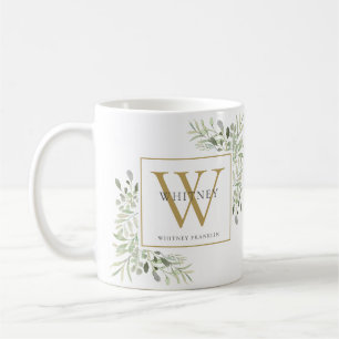Elegantes personalisiertes Monogramm in Gold mit G Kaffeetasse