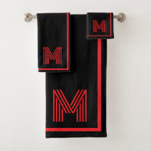 Elegantes personalisiertes Monogramm in Schwarz un