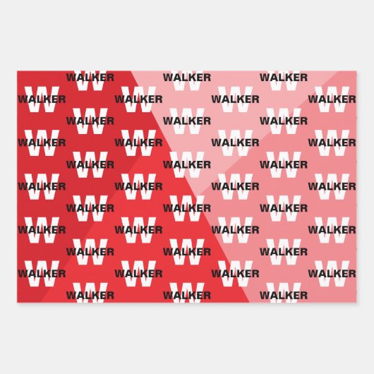 Elegantes Personalisiertes Monogramm Name Bright R Geschenkpapier Set (Vorderseite 3)