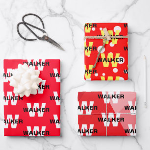 Elegantes Personalisiertes Monogramm Name Bright R Geschenkpapier Set