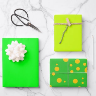 Elegantes Personalisiertes Monogramm Name Grünes G Geschenkpapier Set