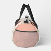 Elegantes Personalisiertes Monogramm Rosa Duffle Bag (Rechts)