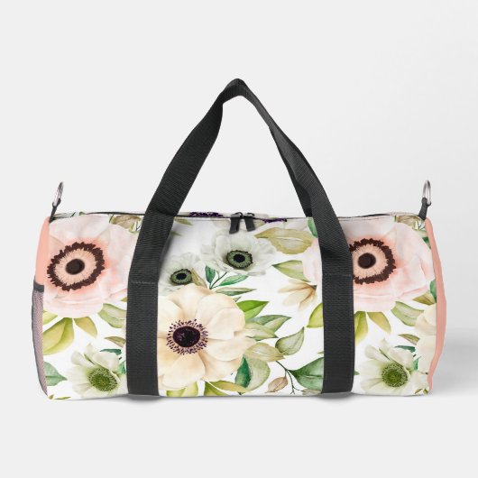 Elegantes Personalisiertes Monogramm Rosa Duffle Bag (Rückseite)