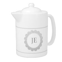 Elegantes Personalisiertes Monogramm-Silber und Gr