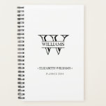 Elegantes Personalisiertes Monogramm und Namenspla Planer<br><div class="desc">Modernes und elegantes Design bedruckt Elegant Personalisiert Monogram und Name Planner,  die mit Ihrem Text angepasst werden können. Bitte klicken Sie auf den Button "Anpassen" und verwenden Sie unser Design-Tool,  um diese Vorlage zu ändern. Karo im Grafikdesign-Store für andere Produkte,  die diesem Design entsprechen!</div>