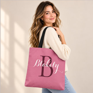 Elegantes personalisiertes Monogramm | Weibliche C Tasche
