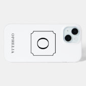 Elegantes personalisiertes Namensmonogramm Case-Mate iPhone Hülle (Rückseite (Horizontal))
