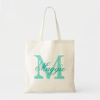 Elegantes personalisiertes Namensmonogramm Tragetasche