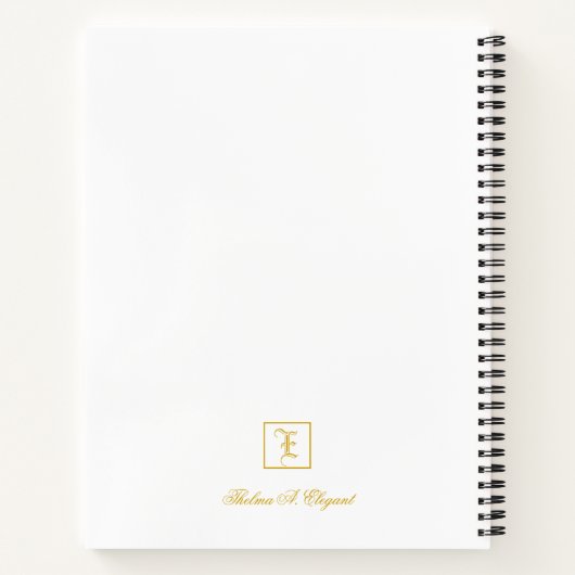 Elegantes Personalisiertes Notebook aus der White- Notizblock (Rückseite)