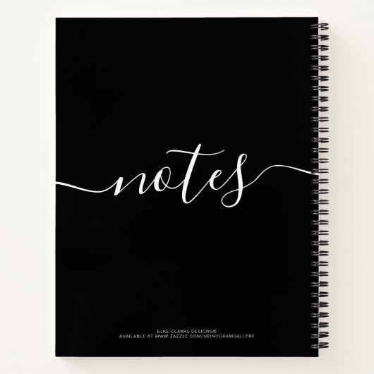 Elegantes Personalisiertes Notebook - Ihr Name Notizblock (Rückseite)