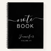 Elegantes Personalisiertes Notebook - Ihr Name Notizblock (Vorderseite)