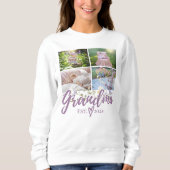 Elegantes Personalisiertes Oma Foto Sweatshirt (Vorderseite)