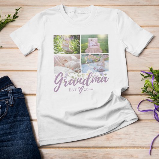 Elegantes Personalisiertes Oma Foto T-Shirt