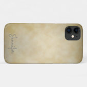 Elegantes Personalisiertes Parchment Case-Mate iPhone Hülle (Rückseite (Horizontal))