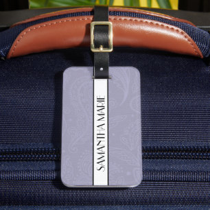 Elegantes personalisiertes periwinkleblaues Spitze Gepäckanhänger