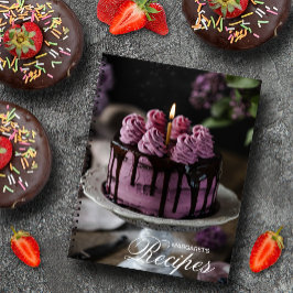 Elegantes Personalisiertes Rezept-Notebook Notizblock