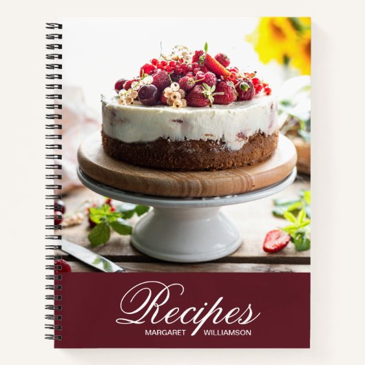 Elegantes Personalisiertes Rezept-Notebook Notizblock (Vorderseite)