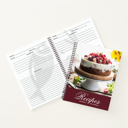Elegantes Personalisiertes Rezept-Notebook Notizblock (Innenseite)