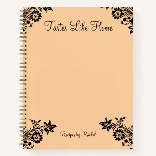 Elegantes Personalisiertes Rezept Spiral Notebook Notizblock (Vorderseite)