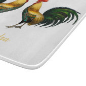 Elegantes Personalisiertes Roosterhühnchen Apr Schneidebrett (Ecke)