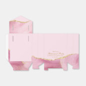 Elegantes Personalisiertes Rosa Gold-Rente-Party Geschenkschachtel (Ungefaltet)